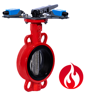 Затвор дисковый Ridval тип RVB 01 DN080 рукоятка,с УКП о/з.IP64 (красный) диск н/ж