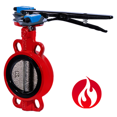 Затвор дисковый Ridval тип RVB 01 DN080 рукоятка,с УКП о/з.IP64 (красный) диск н/ж