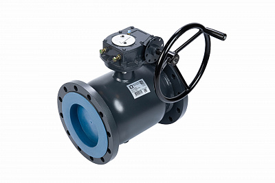 065N0371GR RJIP Premium Кран шаровой FF DN350 PN25 WG (фланцевый, с редуктором, С/П), Ридан